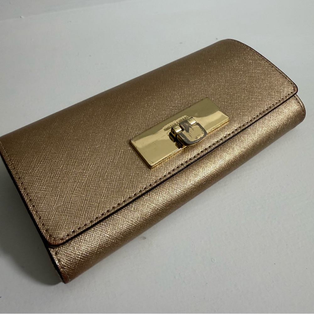 Michael Kors Callie Carryall Gold Wallet